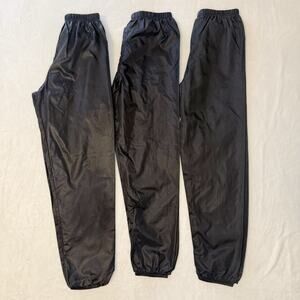 Body Wrappers Ripstop Black Dance Warm Up Pants Set of Three Kids Size 12-14Y